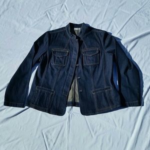 Chico's Platinum Denim Jacket 2 (Large)